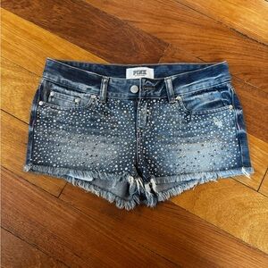 Blue Denim Sparkly Women Shorts
